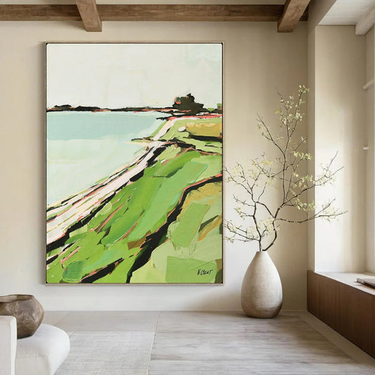 Artisan-Crafted Large-Scale Textured Canvas for Office & Entryway LargeART2147
