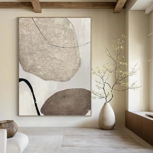 Exclusive Designer - Made Hand - Crafted Textured Canvas Abstract for Hallway & Entryway DKH1121