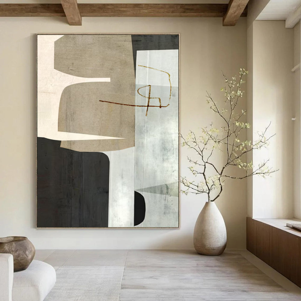 Large-Scale Hand-Painted Custom Abstract Art with Rich Textures DTP158