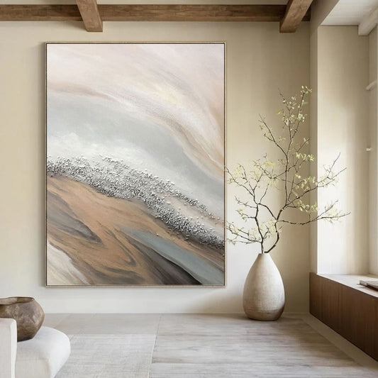 Gigantic Hand - Painted Textured Abstract Mural for Planetarium & Observatory DKH1228