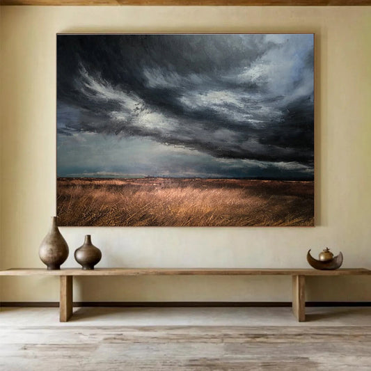 Hand - Painted Textured Large Abstract Creation for Charming Interiors DKH772
