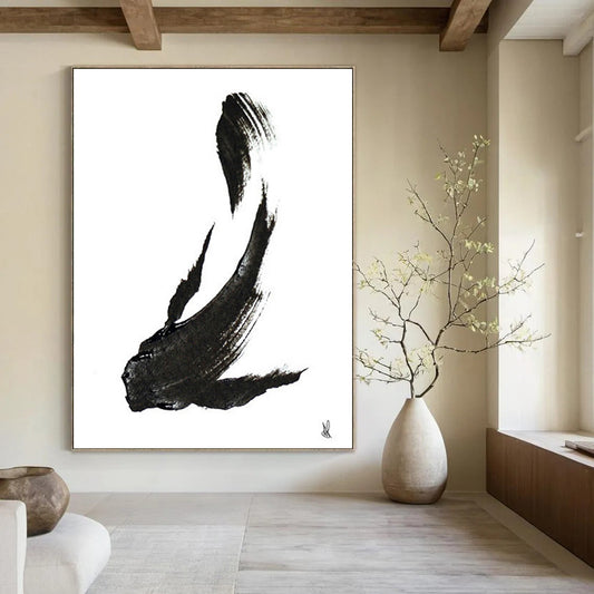 Hand-Painted Large-Scale Abstract Paintings: Textures for Elegance DTP181