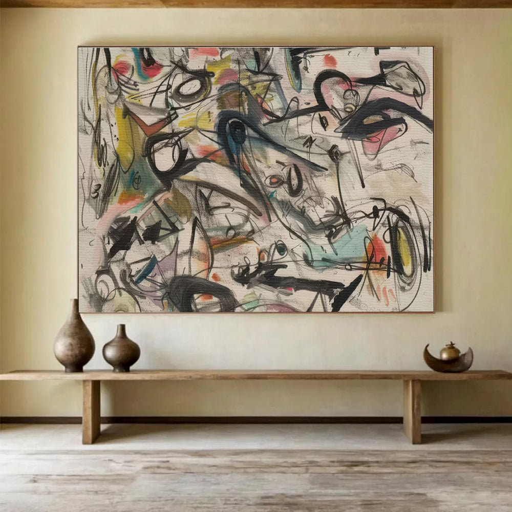 Oversized Abstract Wall Art for Office & Dining Room DKH144
