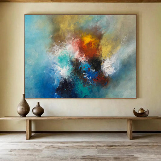 Custom - Sized Abstract Artwork for Bedroom DKH002