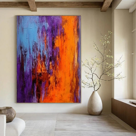 Immense - Extent Hand - Painted Textured Custom Abstract Art for Bedroom and Entryway DTP075