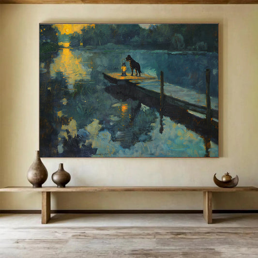 “Tempestuous Skies” Vast Abstract Wall Art for Bar & Living Room DKH221