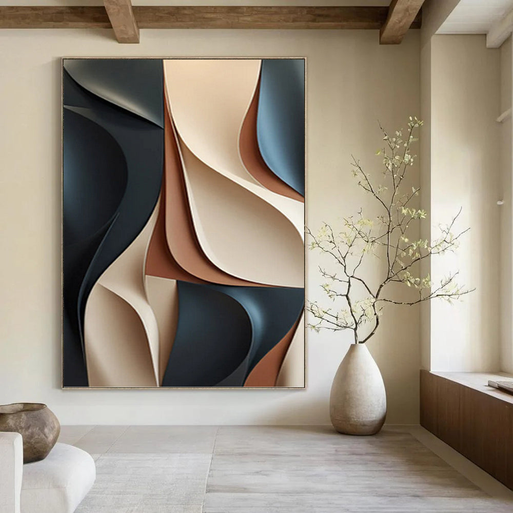 Enormous Custom - Textured Hand - Painted Abstract Artwork for Bar & Entryway DKH1023