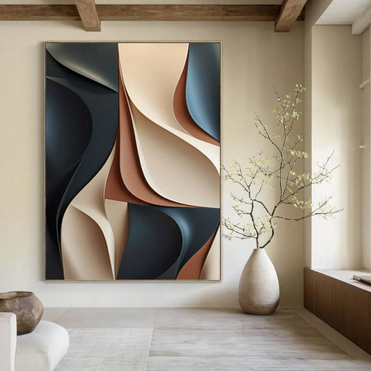 Enormous Custom - Textured Hand - Painted Abstract Artwork for Bar & Entryway DKH1023