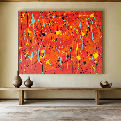 “Luminary Echoes” Large - Format Abstract Painting for Entryway & Living Room DKH286