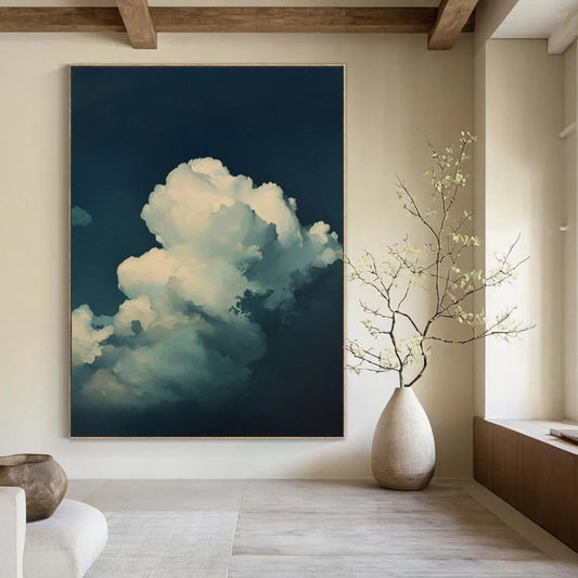 Monumental Hand - Painted Textured Custom Abstract Art for Dining Room and Hallway DTP020