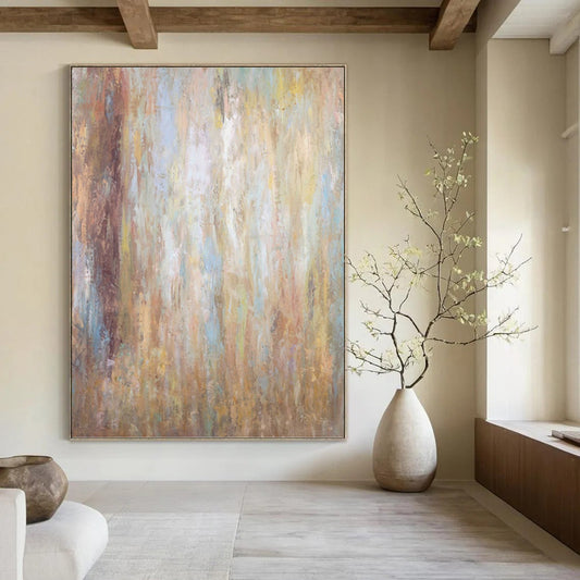 Peaceful Textured Abstract Painting for Bedroom & Dining Room DKH0946