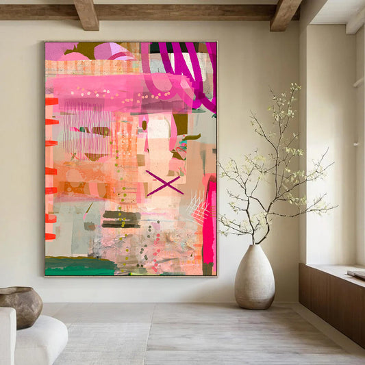 Hand-Painted Personalized Abstract Canvas for Hallway & Hotel LargeART1816