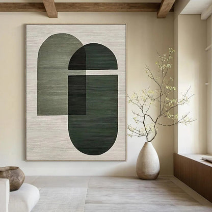 Expertly Designed Hand - Painted Textured Canvas Mural for Office & Entryway DKH1131