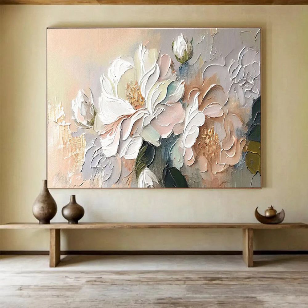 Grandiose Hand - Painted Textured Abstract Mural for Ambiance Creation DKH713