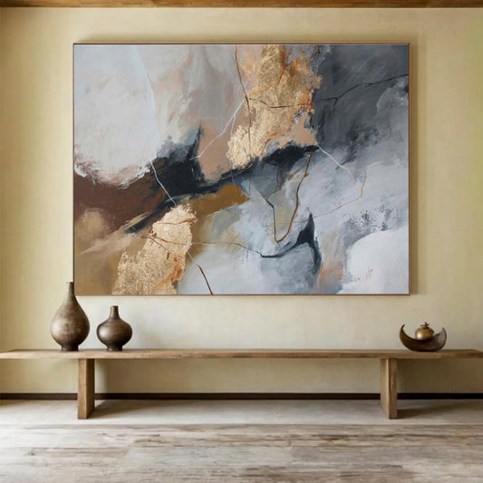 Personalized Hand-Painted Abstract Canvas for Dining Room & Living Room DKH132