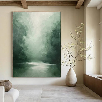 Jumbo Hand - Painted Textured Custom Abstract Canvas for Hallway and Hotel DTP024