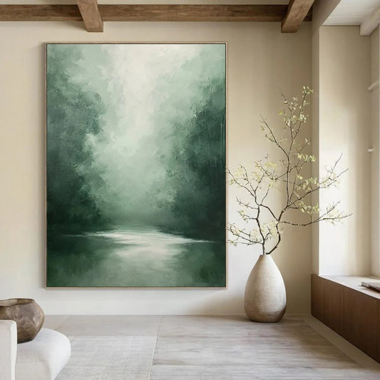 Jumbo Hand - Painted Textured Custom Abstract Canvas for Hallway and Hotel DTP024