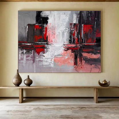 “Elegant Impulses” Large - Sized Abstract Canvas for Bedroom & Dining Room DKH263
