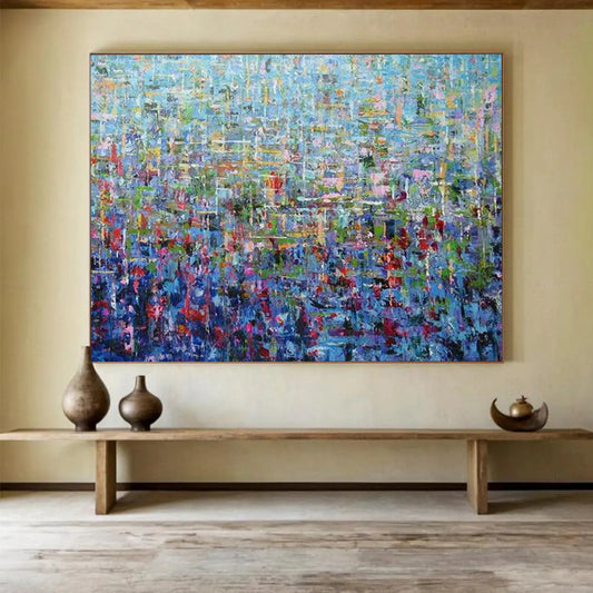 Fiery Vast Abstract Painting for Hallway & Bar LargeART1796