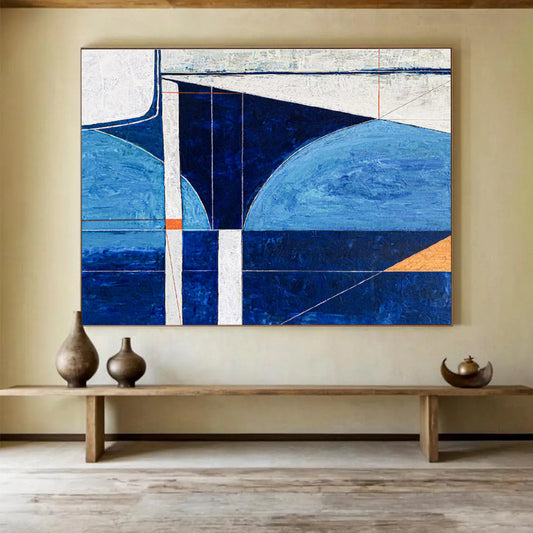 Monumental Hand - Painted Abstract Masterpiece for Bar & Entryway DKH540