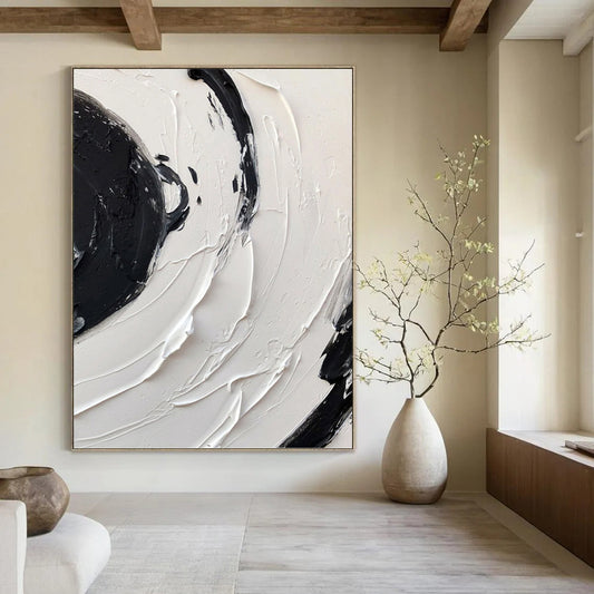 Vertical Hand - Painted Custom Abstract Artwork for Living Room and Hotel DKH1677