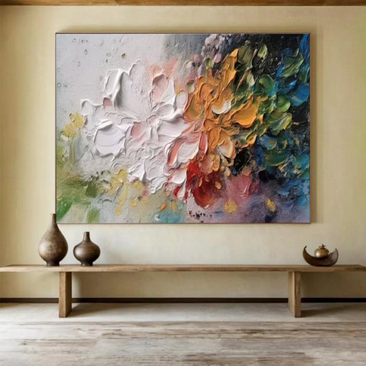 Colossal Hand - Painted Textured Abstract Painting for Decorative Accentuation DKH700