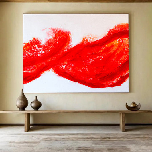 Monumental Hand - Painted Textured Abstract Masterpiece for Bar & Entryway DKH569