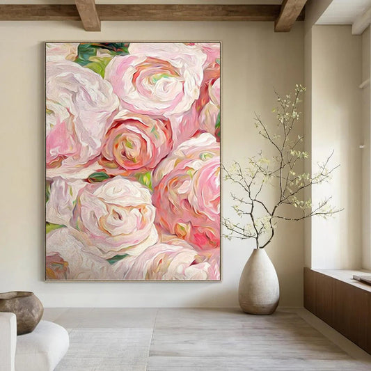 Large Hand - Painted Custom Textured Abstract Mural for Bar & Hotel Lobby DKH0983