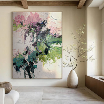 Large Custom Abstract Artworks: Hand-Painted Textures for Living Room & Hallway DTP271
