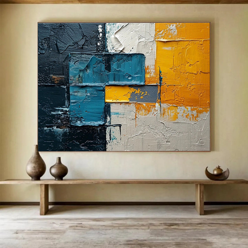 “Artistic Harmonies” Large - Format Abstract Mural for Bedroom & Dining Room DKH276