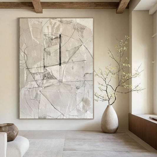 Large Hand - Painted Custom Abstract Canvas for Living Room and Bar DTP001