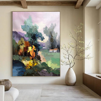 Alluring Hand - Painted Textured Abstract for Hallway & Bedroom DKH1289