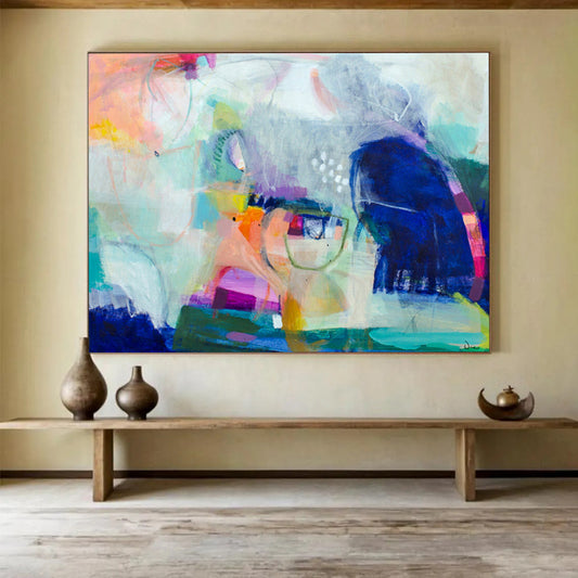 Custom - Fit Large Abstract Mural for Children’s Playroom DKH026