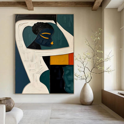 Mammoth Hand - Painted Textured Custom Abstract Painting, Suitable for Office and Hallway DKH1471