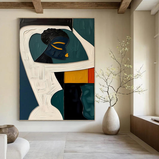 Mammoth Hand - Painted Textured Custom Abstract Painting, Suitable for Office and Hallway DKH1471