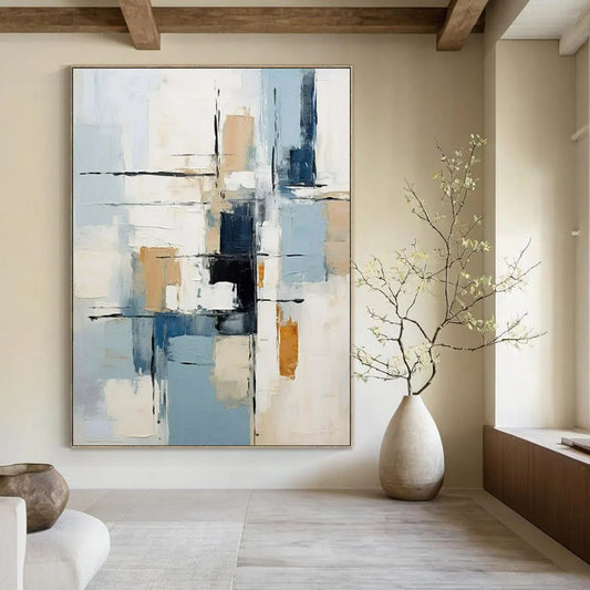 Monumental-Sized Hand-Painted Abstract Wall Art for Office & Living Room LargeART2342