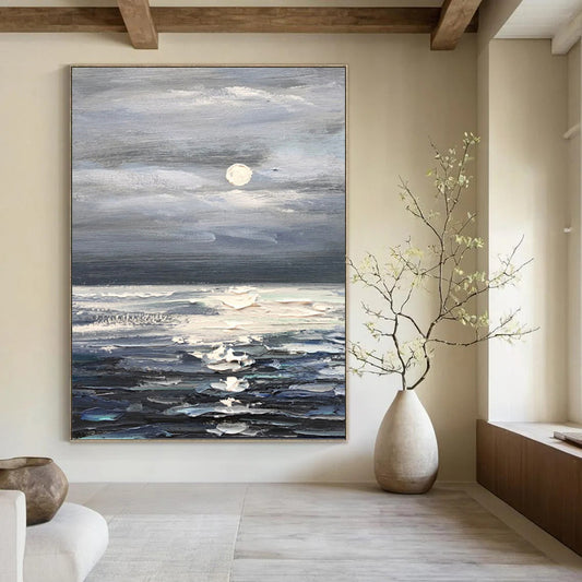 Trendy Hand - Painted Textured Abstract Canvas for Bar & Living Room DKH1293