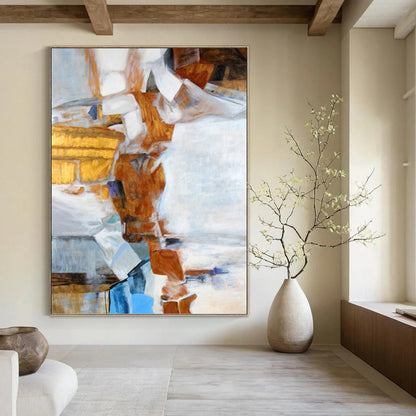 Elegant Textured Abstract Painting for Living Room & Hotel Lobby DKH0937