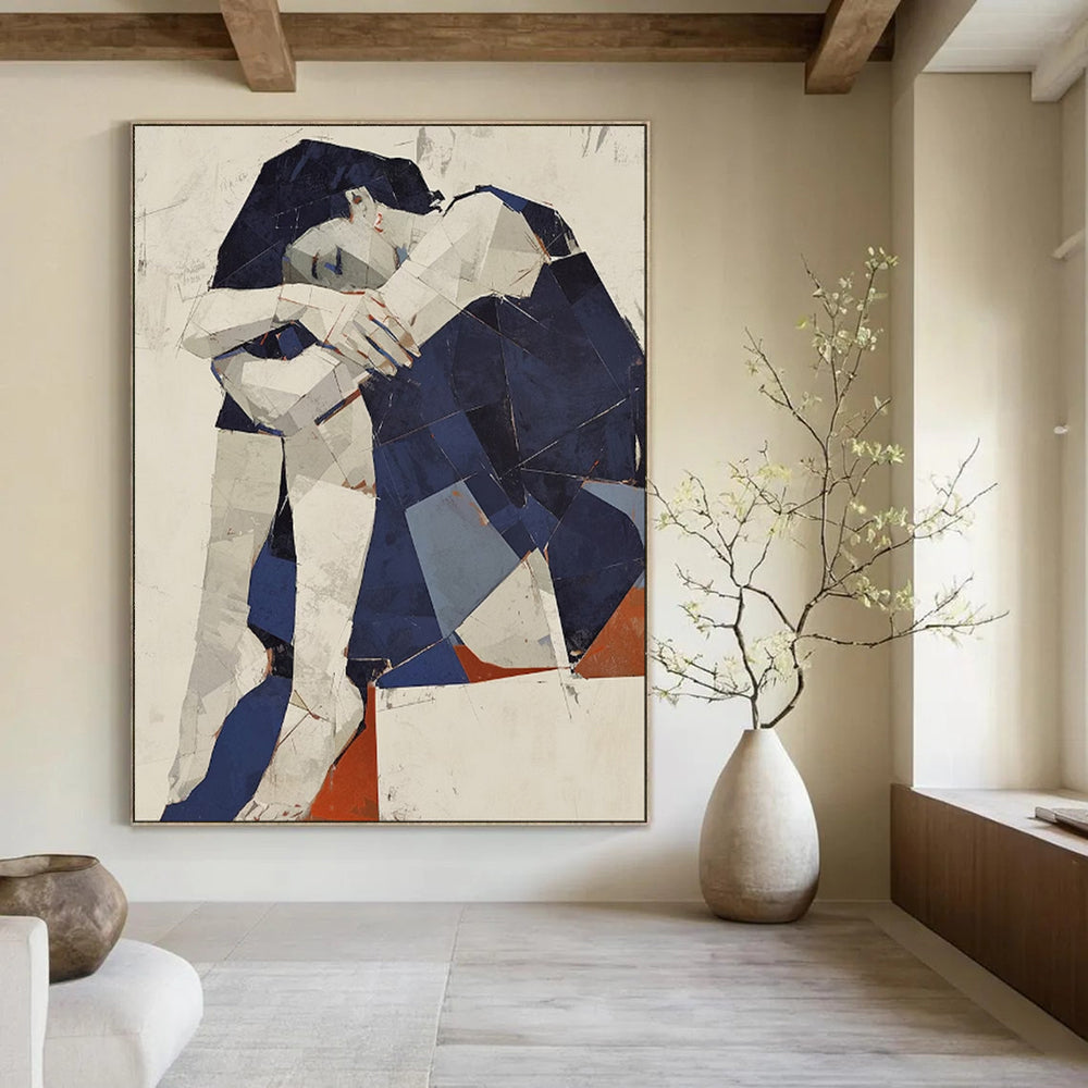 Vibrant & Colorful Hand-Painted Custom Abstract Painting for Bar & Living Room LargeART1980