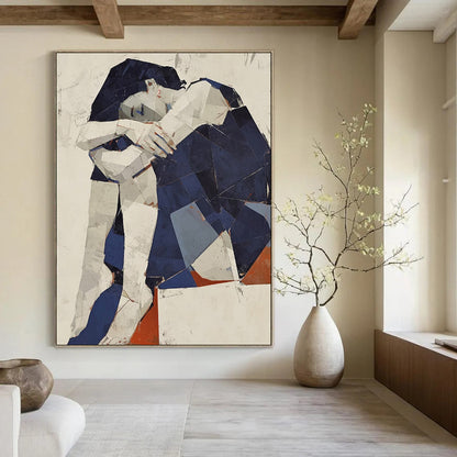 Vibrant & Colorful Hand-Painted Custom Abstract Painting for Bar & Living Room LargeART1980