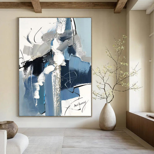 Celestial Textured Abstract Wall Art for Bedroom & Observatory LargeART2082