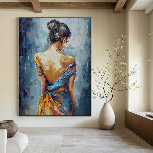 Custom Hand-Painted Abstract Mural for Dining Room & Bar LargeART1909