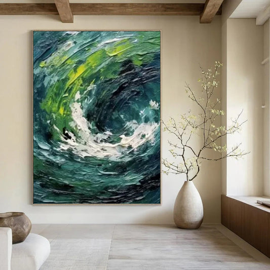 Magical Hand - Painted Textured Abstract on Canvas for Bedroom & Entryway DKH1405