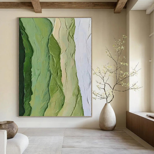Oversized Hand - Painted Textured Abstract Painting for Living Room & Entryway DKH1196