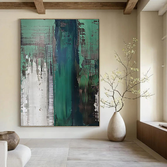 Rustic & Textured Abstract Canvas Art for Bedroom & Hallway LargeART2021