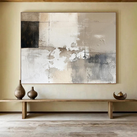 Large - Sized Textured Abstract Canvas for Bedroom & Hallway DKH504