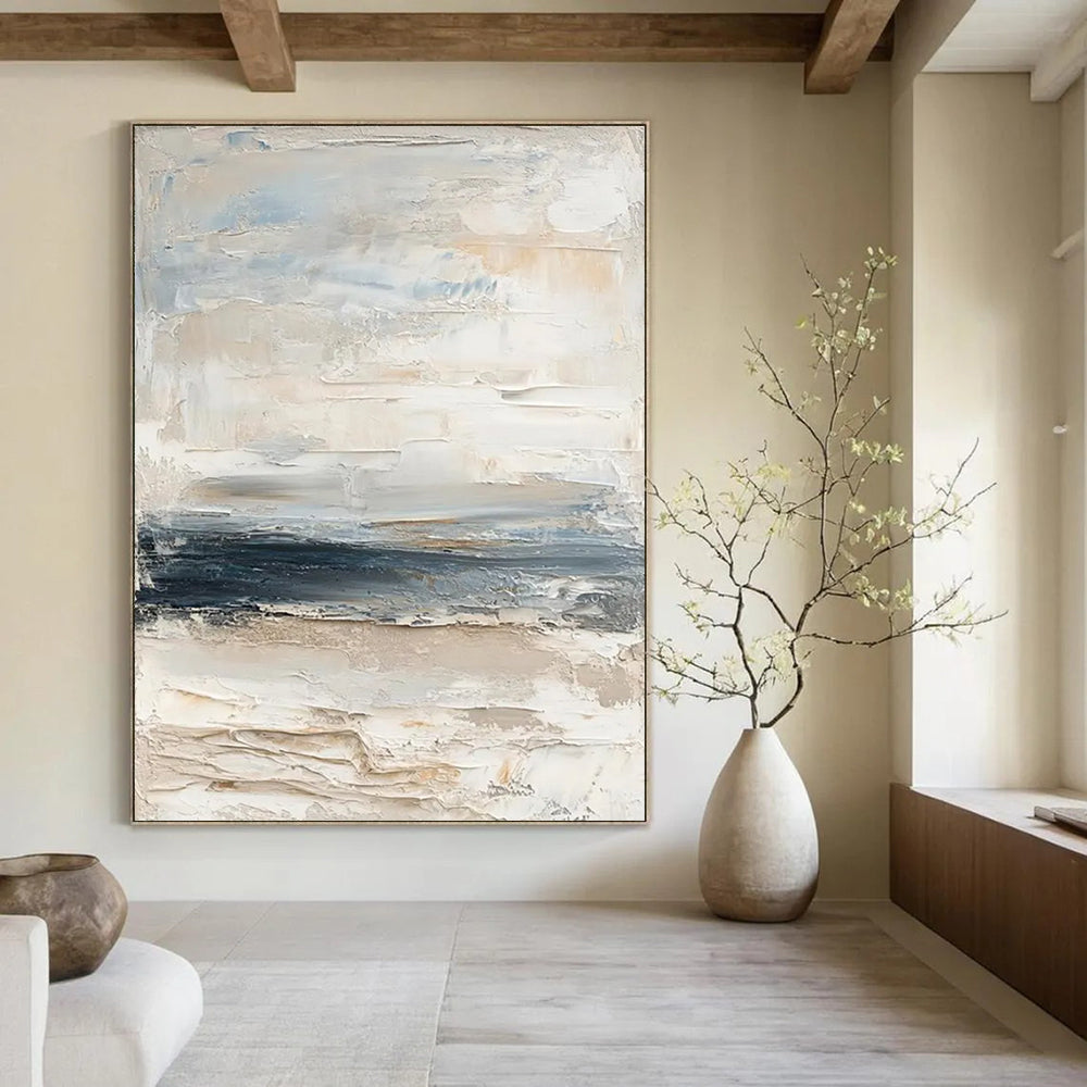 Big-Size Handmade Abstract Artworks: Textured Wonders for Living Room & Office DTP298