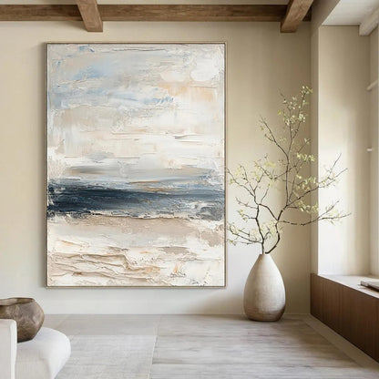Big-Size Handmade Abstract Artworks: Textured Wonders for Living Room & Office DTP298