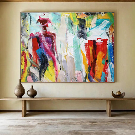 “Elegant Echoes” Grand Abstract Wall Decor for Dining Room & Hallway DKH301