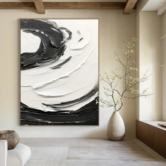 Custom Hand-Painted Abstract Art for Living Room & Hallway DTP380